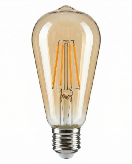 ŻARÓWKA BURSZTYNOWA LED EDISON FILAMENT E27/ST64 MOC 7W 4000K
