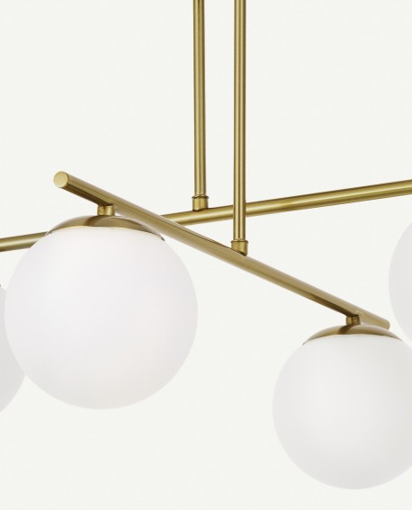 Czteropunktowa złota lampa sufitowa LEDO Lampit do stylowych wnętr