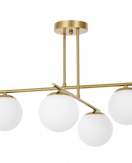 Model LEDO Lampit marki Lampit jako elegancka złota lampa wisząca z bielą