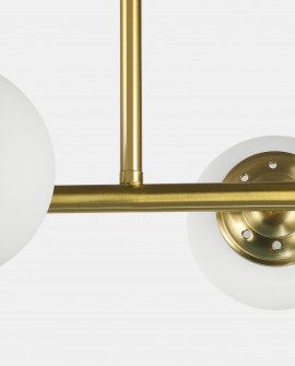 Fragment lampy wiszącej FINO W8 z rurką w wykończeniu szczotkowanego złota