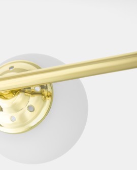 Detail nowoczesnej lampy wiszącej Lampit FINO W4 ze złotym elementem mocującym