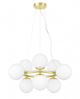 Nowoczesna lampa sufitowa Lampit LEDO W9 z okrągłymi mlecznymi kloszami