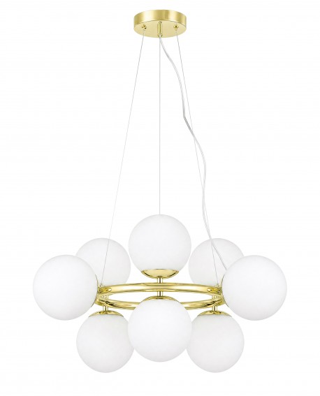 Nowoczesna lampa sufitowa Lampit LEDO W9 z okrągłymi mlecznymi kloszami
