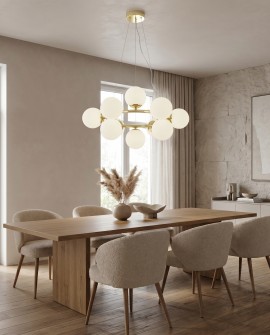 Oświetlenie glamour LEDO W12 Lampit w eleganckiej jadalni