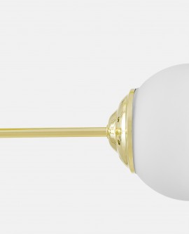 Fragment połączenia szkła i złotej części lampy wiszącej FINO W3