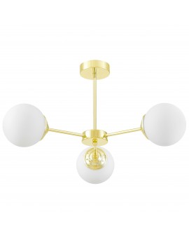 Stylowa lampa wisząca FINO W3 Lampit z białymi mlecznymi kloszami