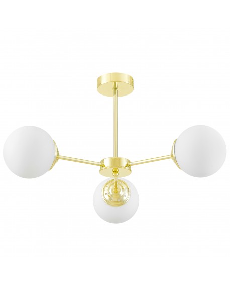 Stylowa lampa wisząca FINO W3 Lampit z białymi mlecznymi kloszami
