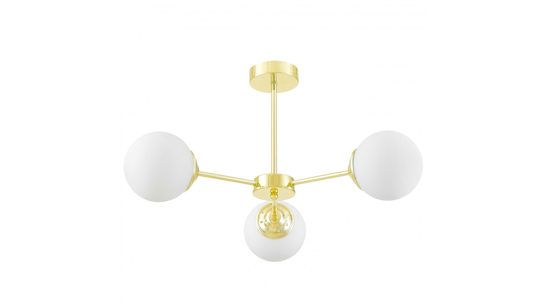 Stylowa lampa wisząca FINO W3 Lampit z białymi mlecznymi kloszami