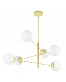 NOWOCZESNA LAMPA SUFITOWA WISZĄCA KLASYCZNE ZŁOTO FINO PRO W6