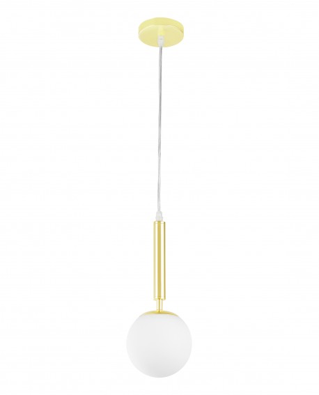 Nowoczesna lampa sufitowa LEDO W1 Lampit w stylu glamour złoto i białe szkło