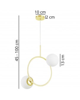 Nowoczesna lampa sufitowa LEDO 2 Lampit z wymiarami