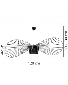 Wymiary lampy wiszącej SOMBRERO D120 Lampit z szerokim kloszem 120 cm