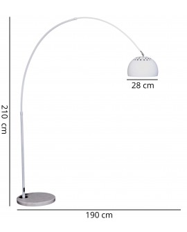  Lampa stojąca AZURRO B1 z metalowym kloszem i regulacją wysokości od Lumina Deco