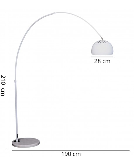  Lampa stojąca AZURRO B1 z metalowym kloszem i regulacją wysokości od Lumina Deco