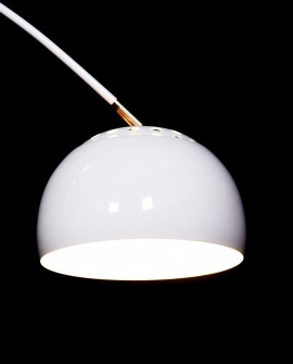 Biały metalowy klosz lampy stojącej AZURRO Lumina Deco w stylu nowoczesnym