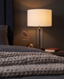 Lampa stołowa Lumina Deco Leona jako nocne oświetlenie sypialni