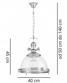 LAMPA WISZĄCA LOFT CHROMOWANA FALCO