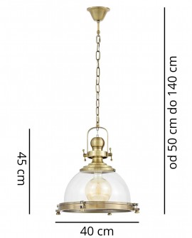 LAMPA WISZĄCA LOFT MOSIĘŻNA FALCO