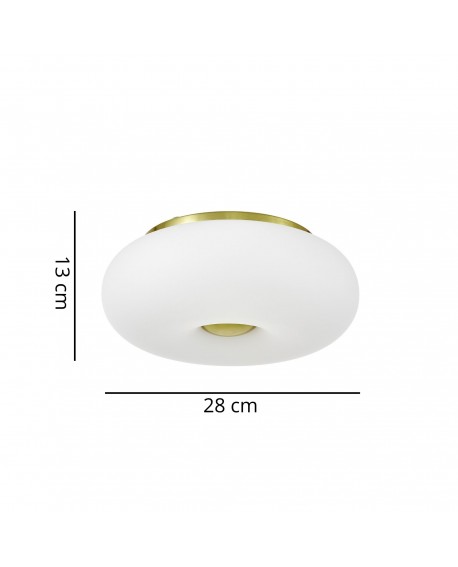 Lampa sufitowa BIANTE D28 Lumina Deco z wymiarami podanymi na grafice produktowej