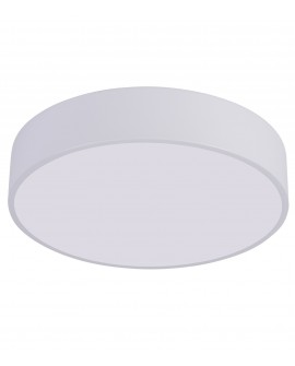 biała lampa sufitowa plafon okrągły z płaskim kloszem do salonu producenta lampit model orbo d40 do wnętrz