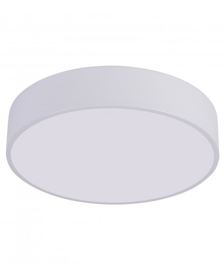 biała lampa sufitowa plafon okrągły z płaskim kloszem do salonu producenta lampit model orbo d40 do wnętrz