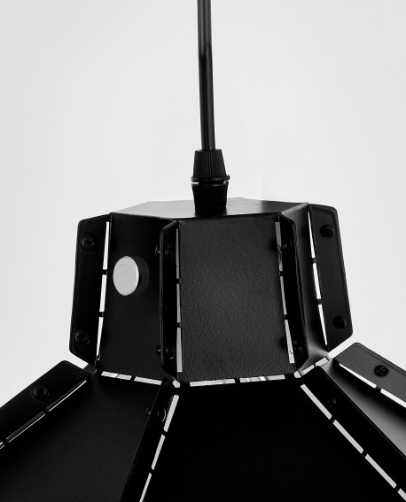 LAMPA SUFITOWA WISZĄCA LOFT CZARNA CONA W1