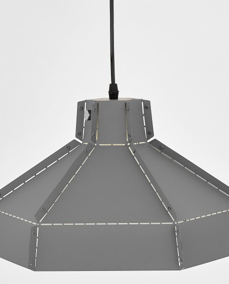 LAMPA SUFITOWA WISZĄCA LOFT SZARA CONA W1