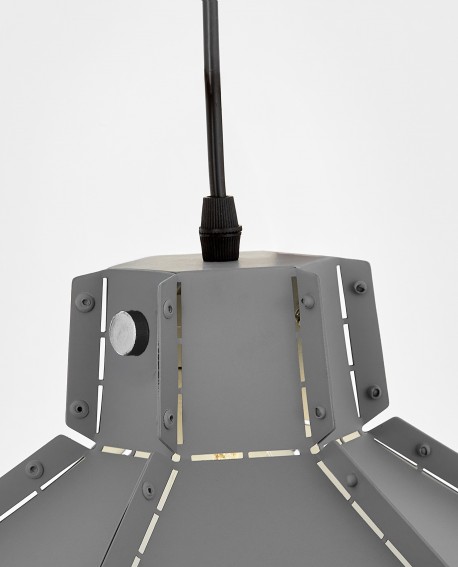 LAMPA SUFITOWA WISZĄCA LOFT SZARA CONA W1