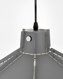 LAMPA SUFITOWA WISZĄCA LOFT SZARA DONA W1
