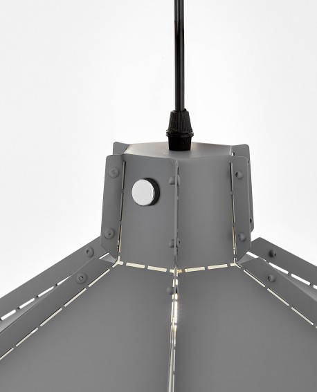 LAMPA SUFITOWA WISZĄCA LOFT SZARA DONA W1