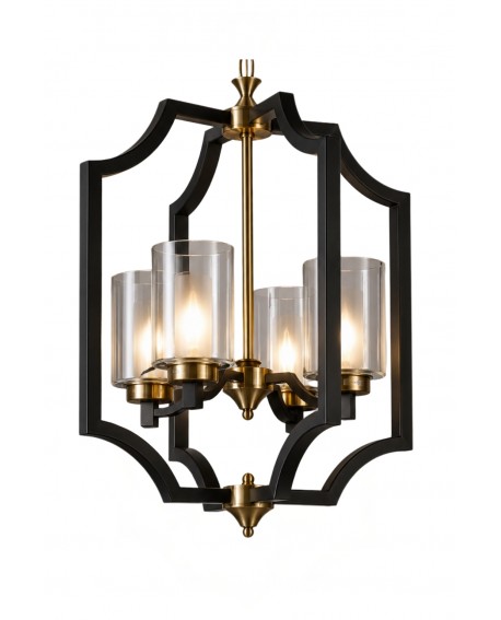 LAMPA WISZĄCA LOFT CZARNO-MOSIĘŻNA VIGATTO W4