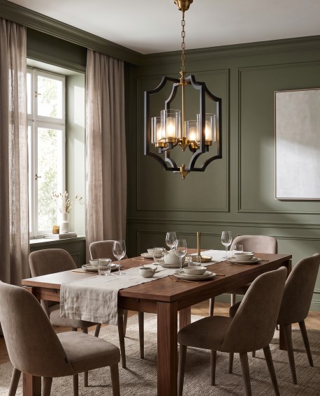 LAMPA WISZĄCA LOFT CZARNO-MOSIĘŻNA VIGATTO W4