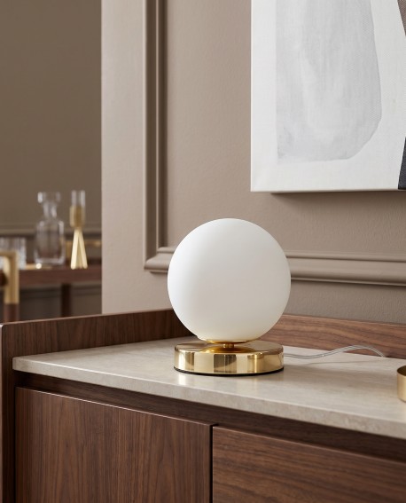 Fredica W1 Lumina Deco nowoczesna lampa stołowa na komodzie w salonie 