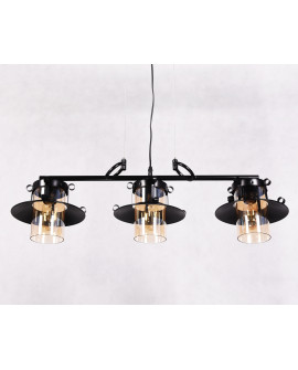 LAMPA WISZĄCA INDUSTRIALNA LOFT CZARNA CAPRI TRIO