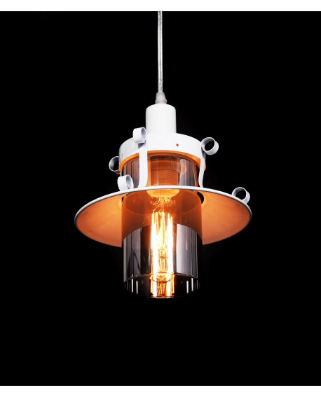 LAMPA WISZĄCA INDUSTRIALNA LOFT BIAŁA CAPRI W1