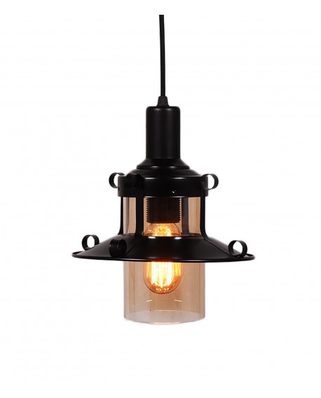 LAMPA WISZĄCA INDUSTRIALNA LOFT CZARNA CAPRI W1
