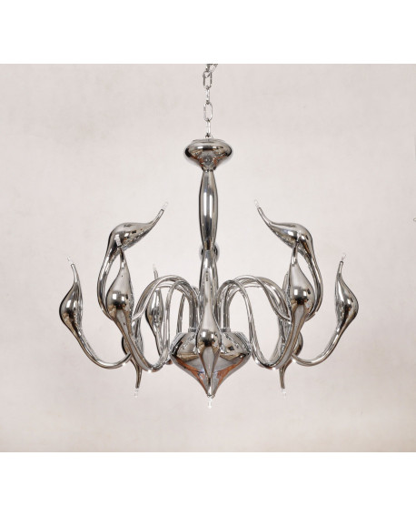 ORYGINALNA NOWOCZESNA LAMPA WISZĄCA SREBRNA MAGICA W12