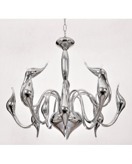 ORYGINALNA NOWOCZESNA LAMPA WISZĄCA SREBRNA MAGICA W12