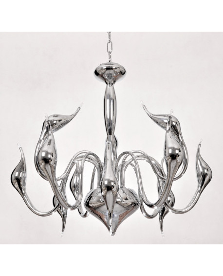 ORYGINALNA NOWOCZESNA LAMPA WISZĄCA SREBRNA MAGICA W12