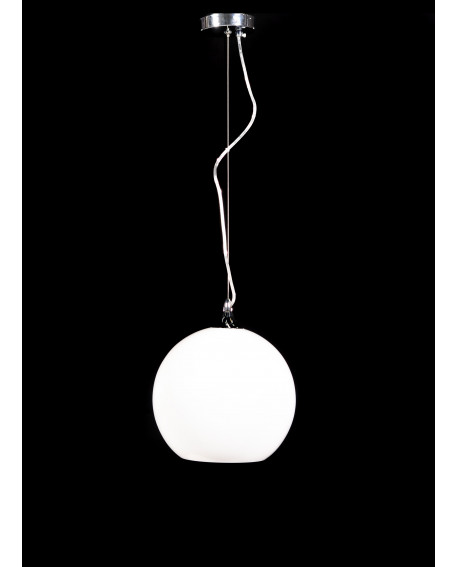 NOWOCZESNA LAMPA WISZĄCA SZKLANA BIAŁA MOLTON