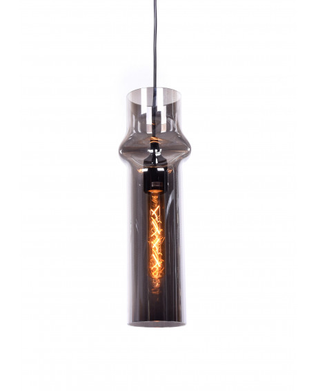 NOWOCZESNA LAMPA WISZĄCA SZKLANA SZARA VARIUS