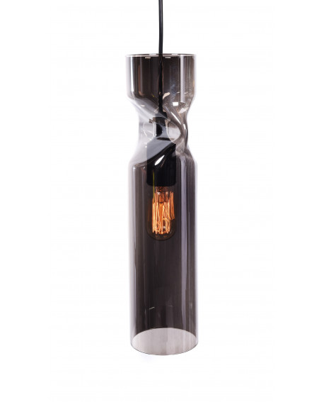 NOWOCZESNA LAMPA WISZĄCA SZKLANA SZARA VARIUS