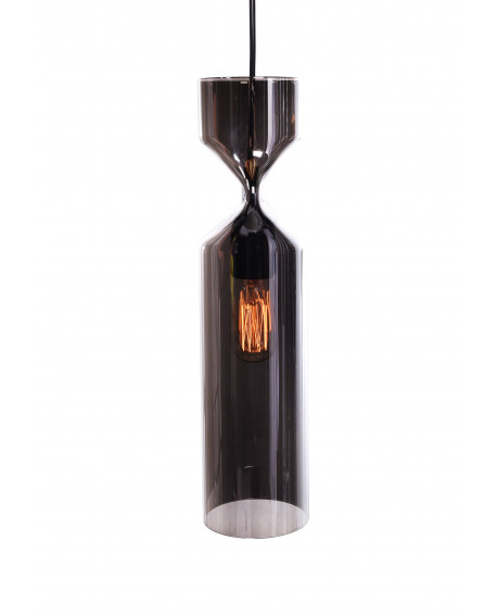 NOWOCZESNA LAMPA WISZĄCA SZKLANA SZARA VARIUS