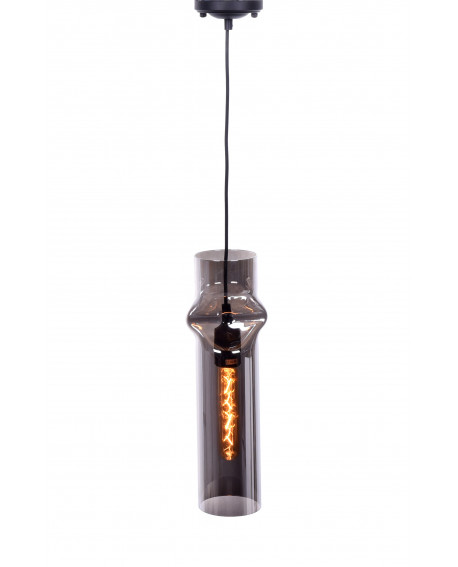 NOWOCZESNA LAMPA WISZĄCA SZKLANA SZARA VARIUS
