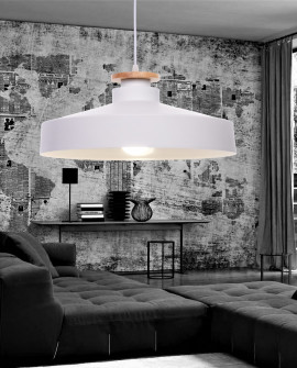 NOWOCZESNA LAMPA WISZĄCA BIAŁA LUDOR