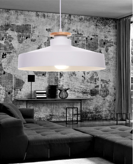 NOWOCZESNA LAMPA WISZĄCA BIAŁA LUDOR