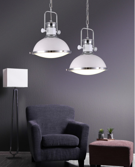 LAMPA WISZĄCA LOFT BIAŁA BATORE W1