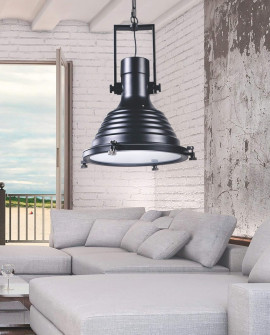 LAMPA WISZĄCA INDUSTRIALNA LOFT CZARNA BOTTI