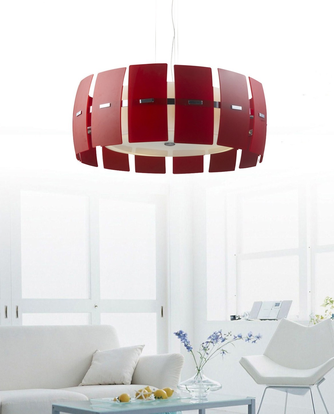 Lampa Wisząca Czerwona Optimatic W4