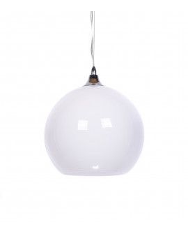 NOWOCZESNA LAMPA WISZĄCA SZKLANA BIAŁA MOLTON